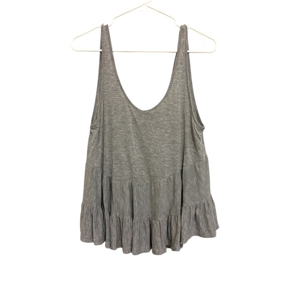 2/$15 Cherish - Heather Gray Tierd Tank Top